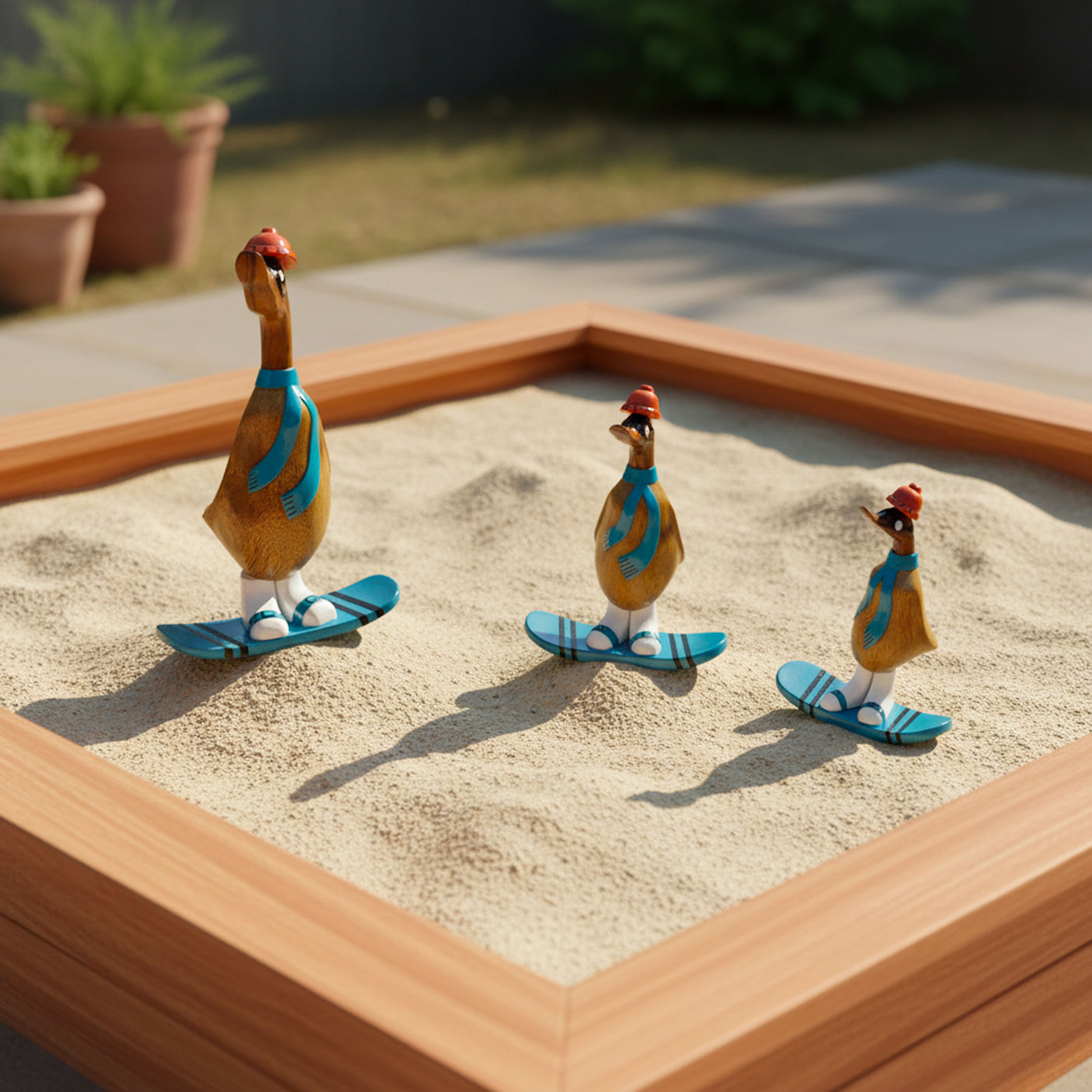 Ente Snowboarder klein »Tom-Hardy« blaues Board und Schal ca. 23 cm hoch