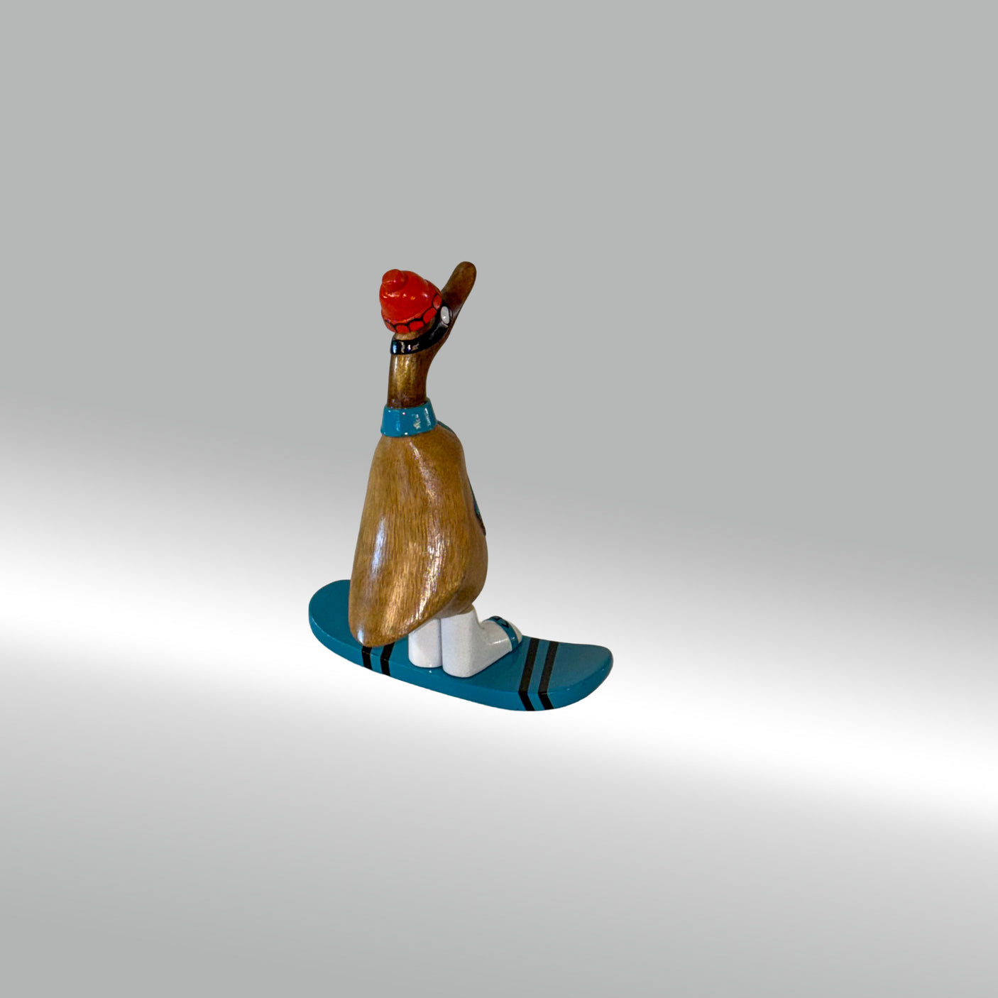 Ente Snowboarder klein »Tom-Hardy« blaues Board und Schal ca. 23 cm hoch