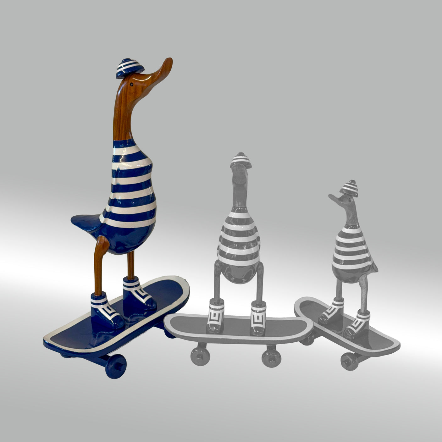 Ente Skateboarder groß »Keegan« Board mit rollenden Rollen ca. 57 cm hoch