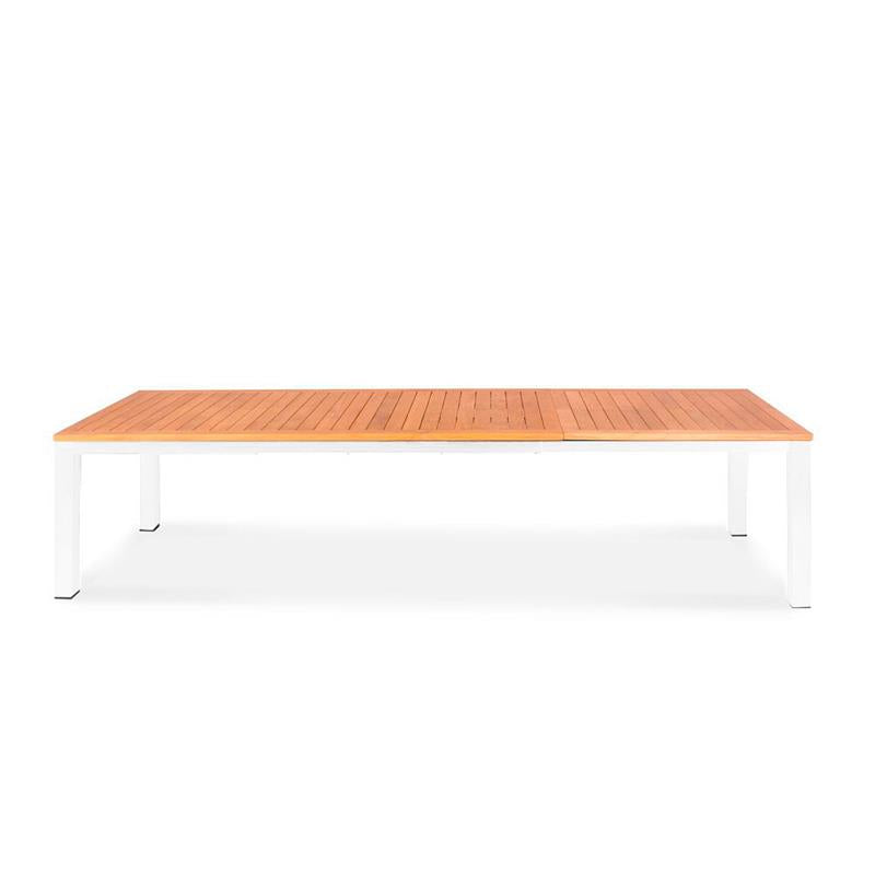 Florence aluminum front extension table 310/210x100x77 cm Certified Teak GRADE A with aluminum frame
