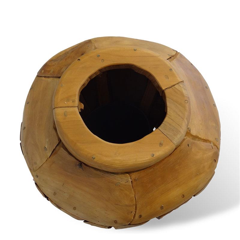 Teak vase Hendrik small bulbous shape 45 cm high