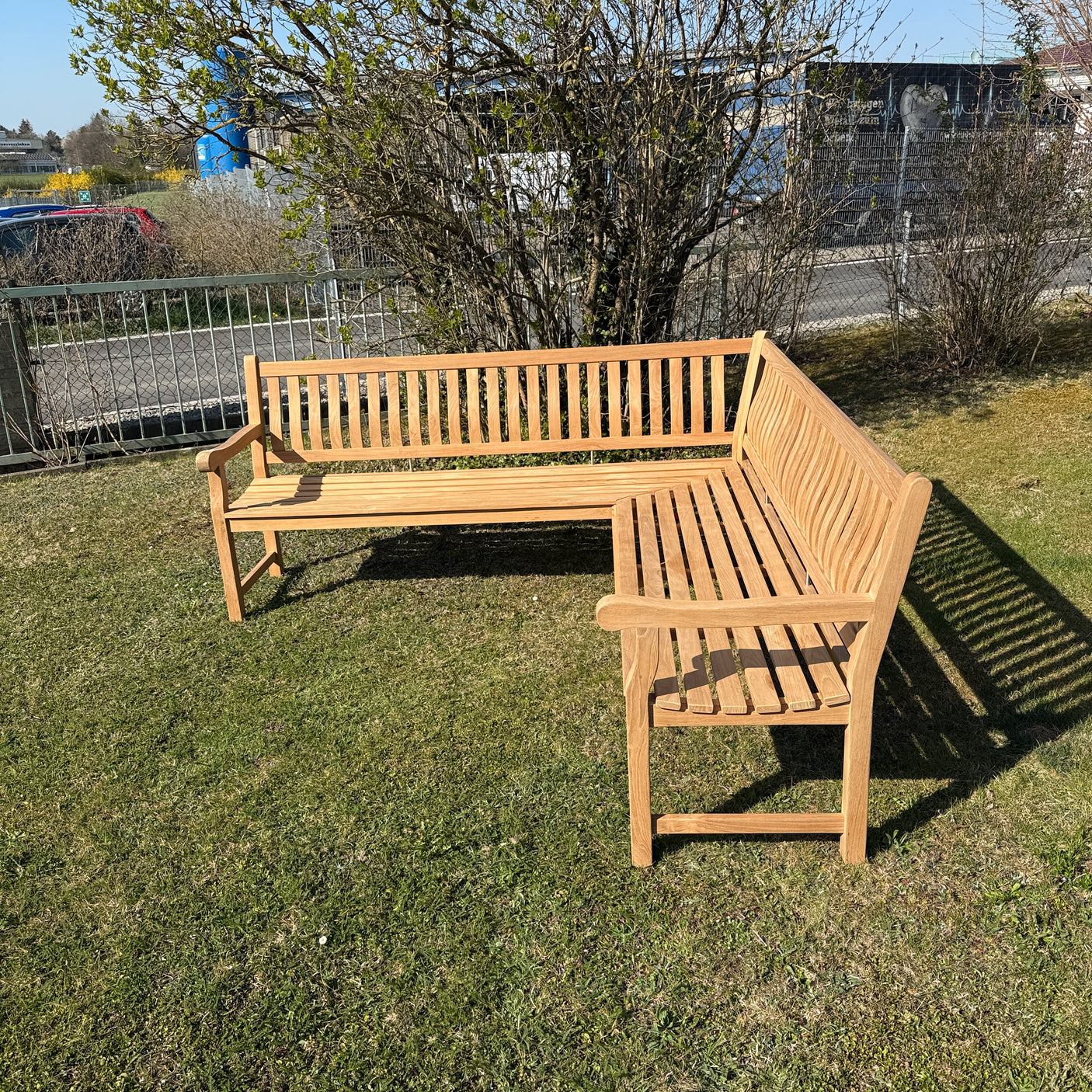 Florida Classic Eckbank 214/214 cm - Zertifiziertes Teakholz GRADE A