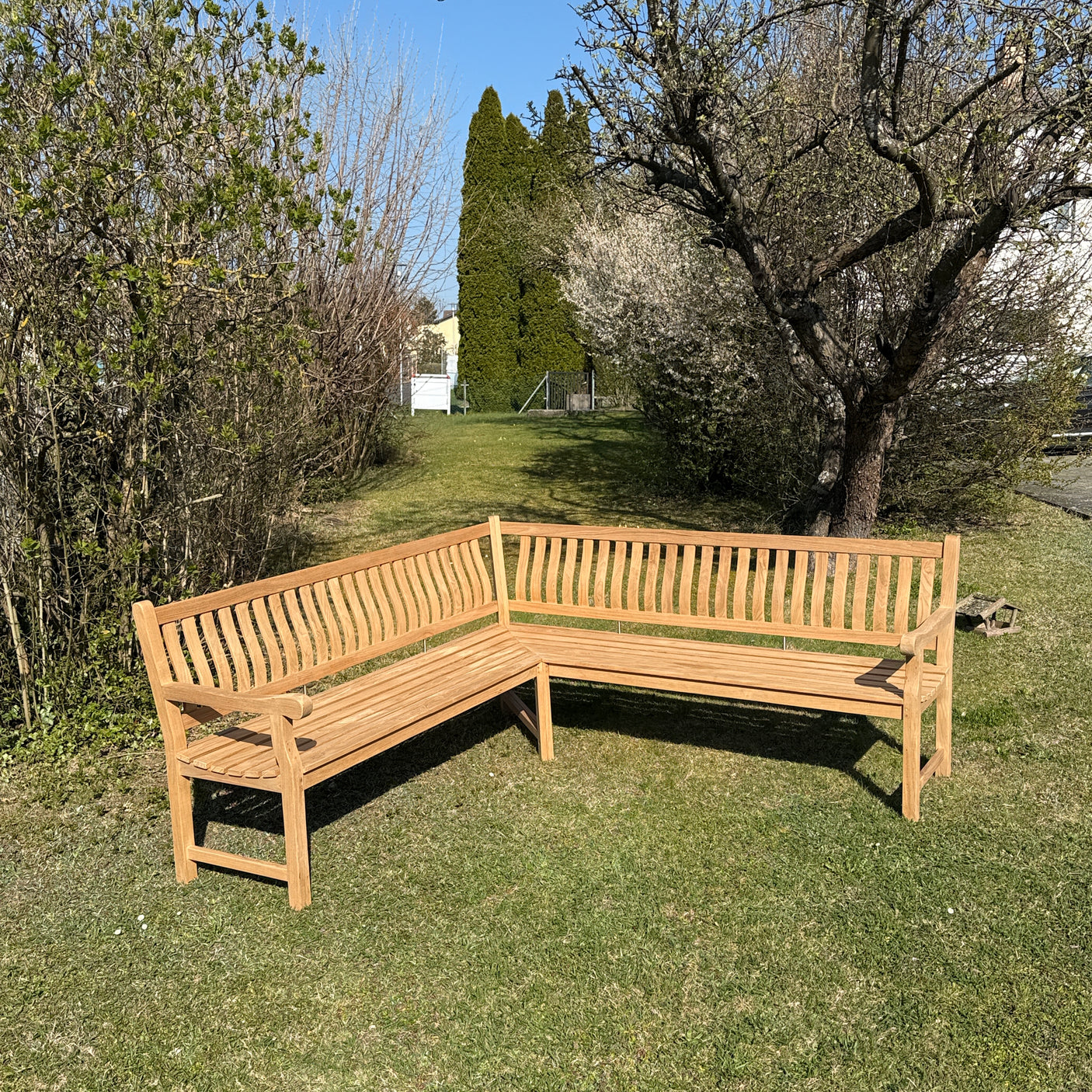 Florida Classic Eckbank 214/214 cm - Zertifiziertes Teakholz GRADE A