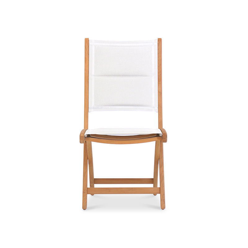 Rivera Faltstuhl DELUXE - gepolstert ohne Armlehne Teak GRADE A + Batyline + Edelstahlbeschläge