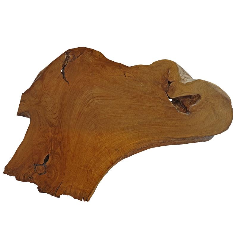 Teak Bartisch Root aus massivem Teakwurzelholz naturbelassen - mit Stahlbeinen