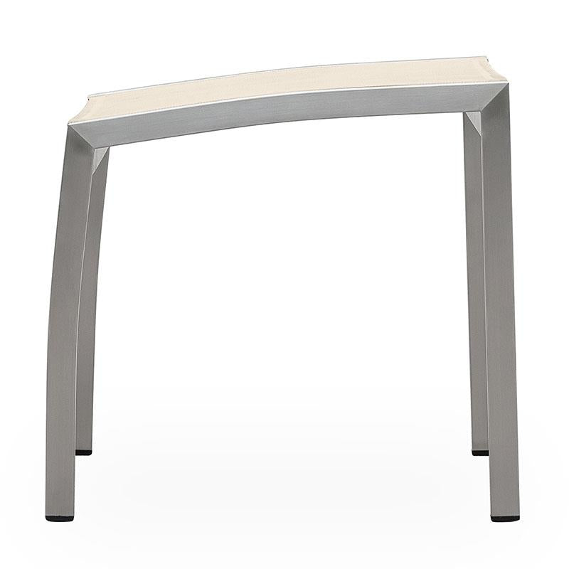 Alzette Fußschemel Edelstahl mit Batyline