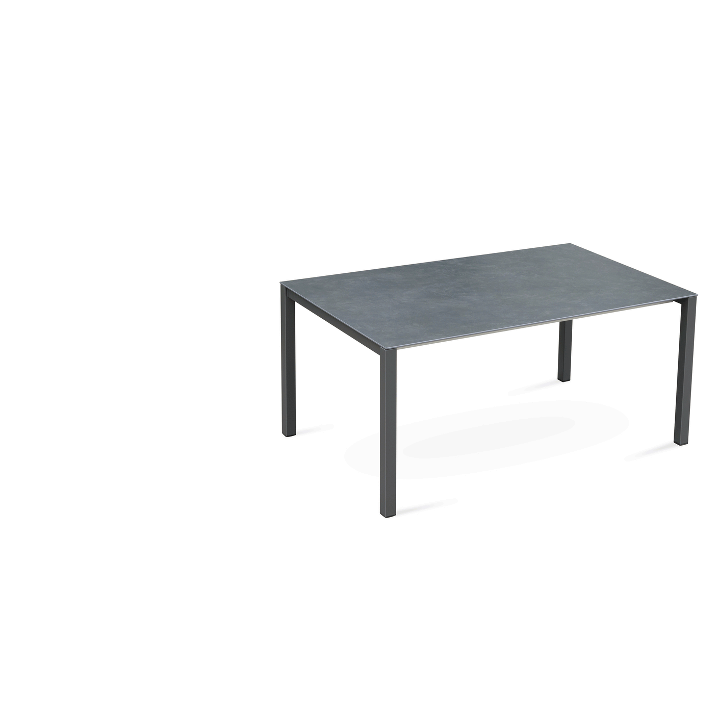 Marikk Frontausziehtisch 280/220/160x99,5 cm Keramikplatte + Edelstahl pulverbeschichtet+Rollen