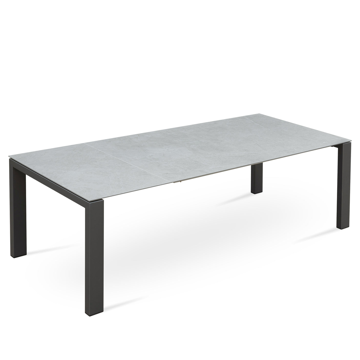 Marikk Deluxe Frontausziehtisch 300/240/180x100cm Keramikplatte + Edelstahl pulverbeschichet +Rollen