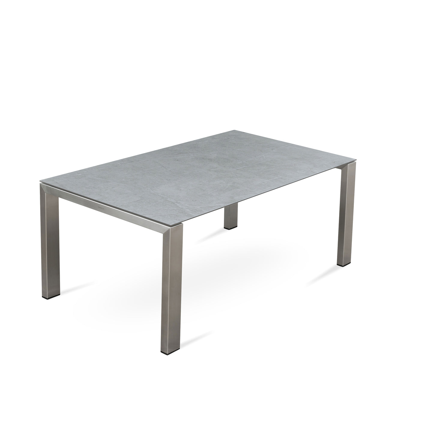 Marikk Deluxe Frontausziehtisch 340/280/220x100cm Keramikplatte mit Edelstahlgestell und Rollen