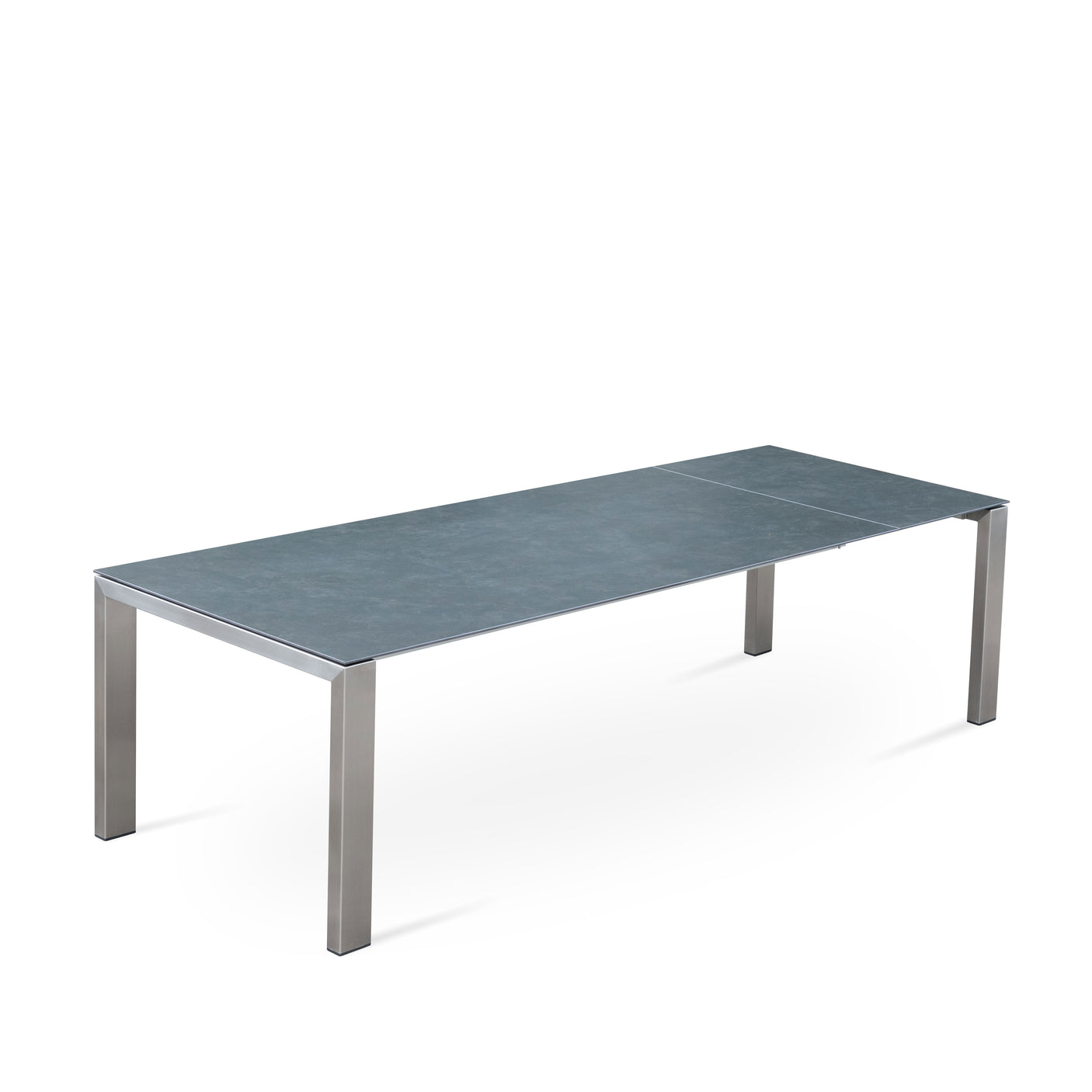 Marikk Deluxe Frontausziehtisch 340/280/220x100cm Keramikplatte + Edelstahl pulverbeschichet +Rollen