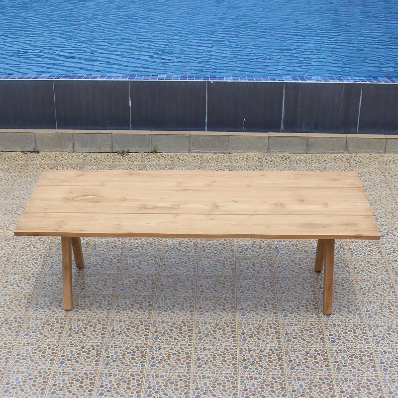 Table de bord Stor Tree 240 x 95-105 x 75,9 cm en teck avec structure en aluminium ou en teck