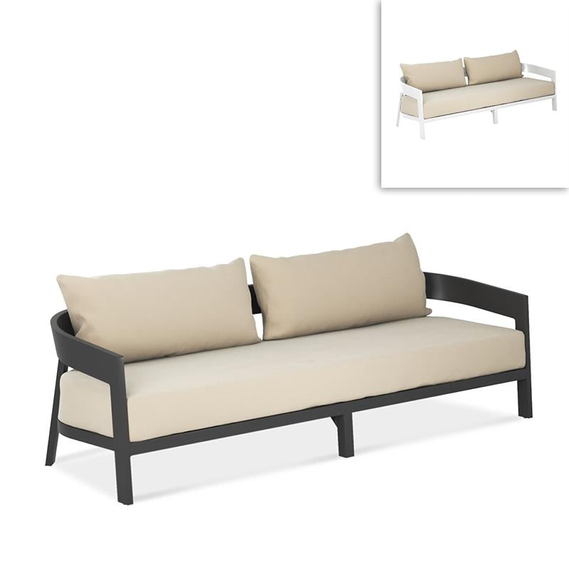 Vento Aluminium Sofa 3 Sitzer 240 x 86,3 x 67 cm