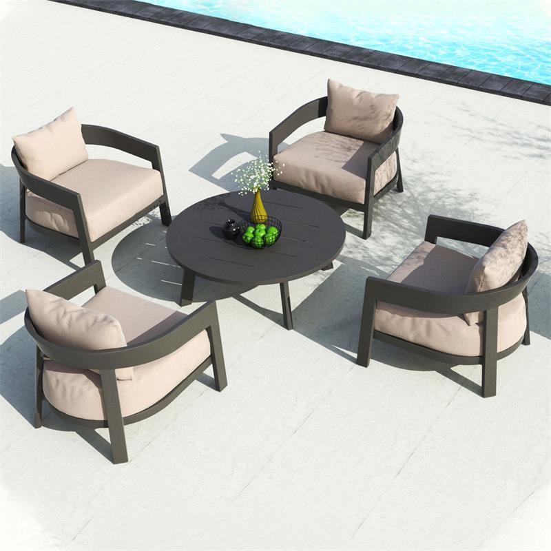 Vento Aluminium Sessel 1 Sitzer 80 x 83,7 x 66 cm