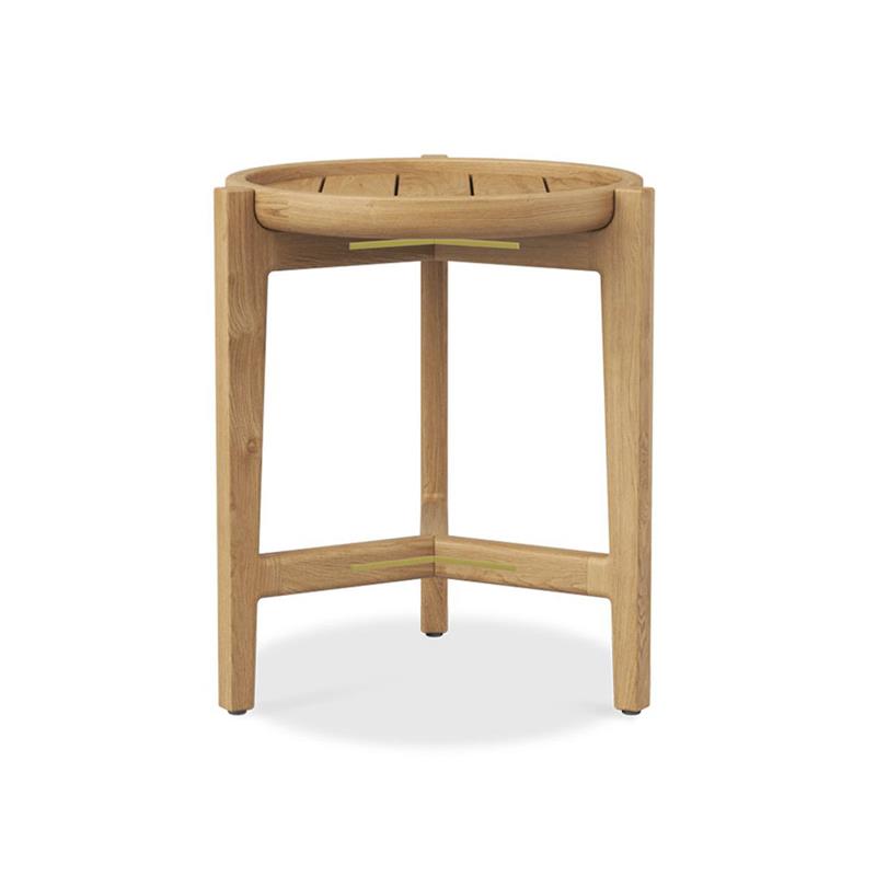 Aspen Beistelltisch rund 40 cm zertifiziertes Plantagenteakholz Grade A