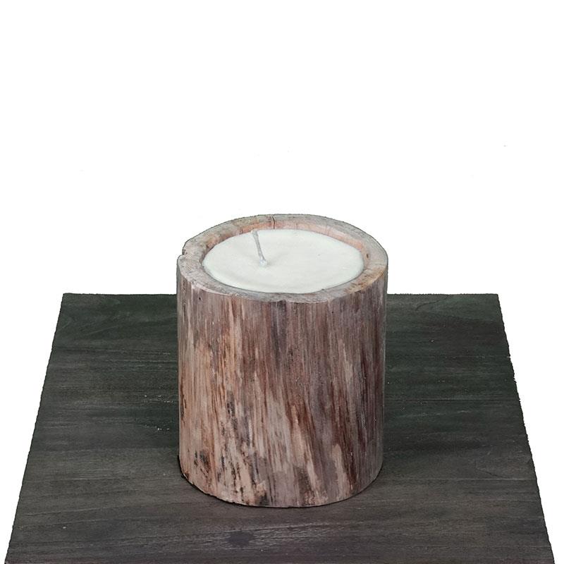 Teakkerze "Stamm" klein - ca. 12 cm hoch