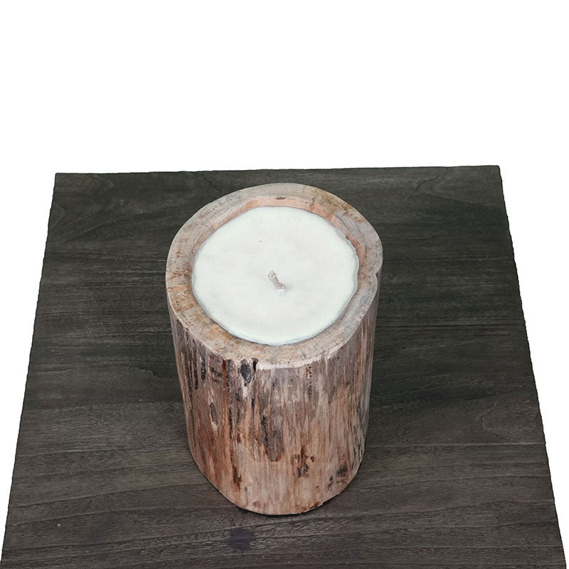 Teakkerze "Stamm" klein - ca. 12 cm hoch