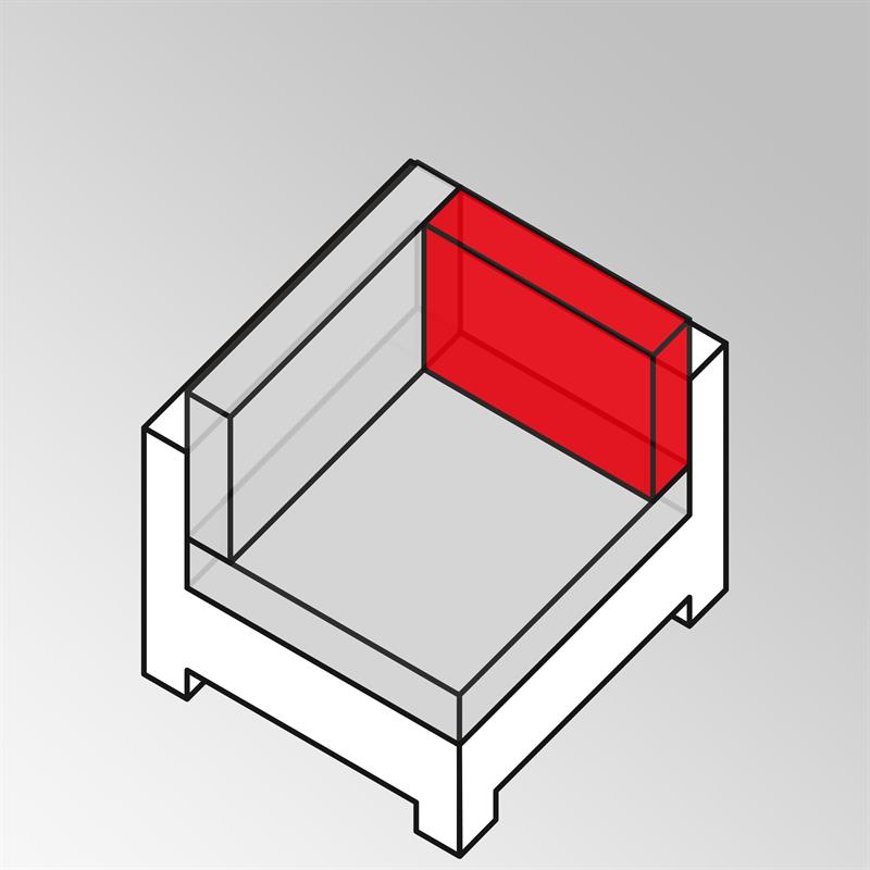 FLEXILounge corner cushion extension 13 cm thick Nagata
