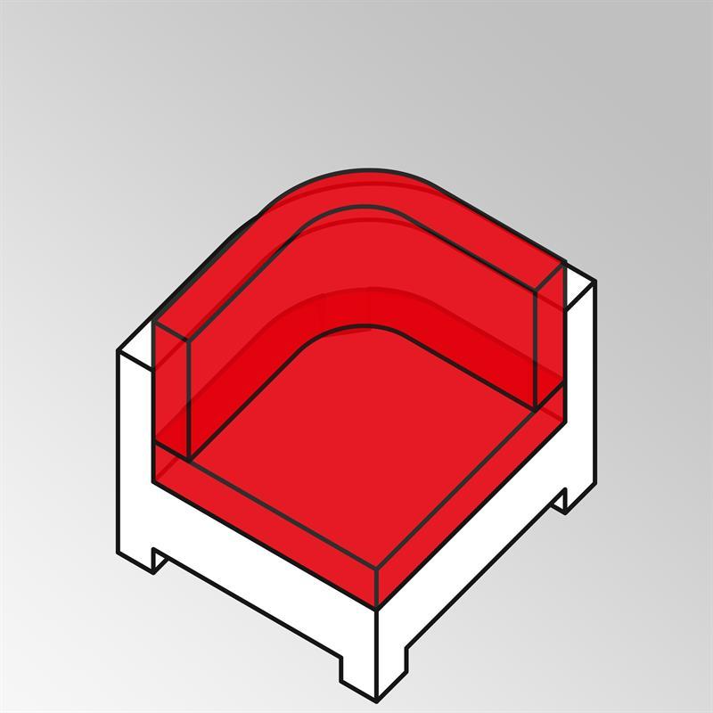 FLEXI Polsterset 2tlg Rundeck C-shaped 13 cm dick Sunproof für Rundeck