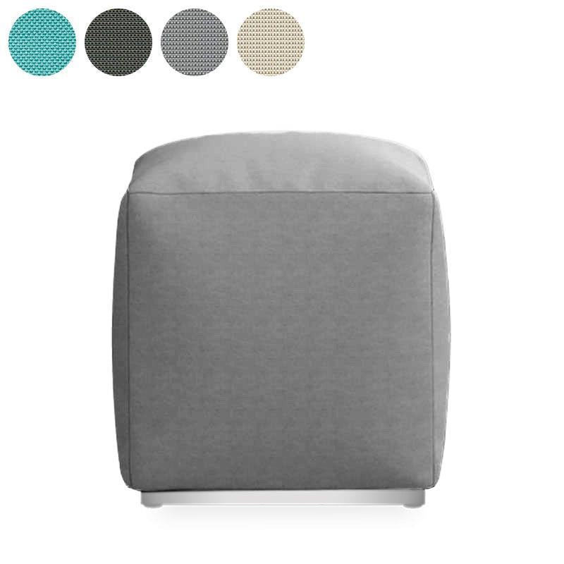 Dara Hocker quadratisch 40x40cm - 40cm hoch Outdoortextilie mit Edelstahlfuß