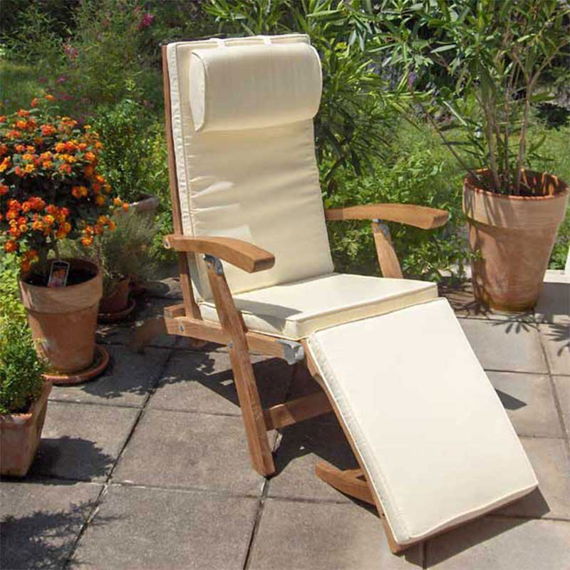 Elegance Deckchair Teak Edelstahl