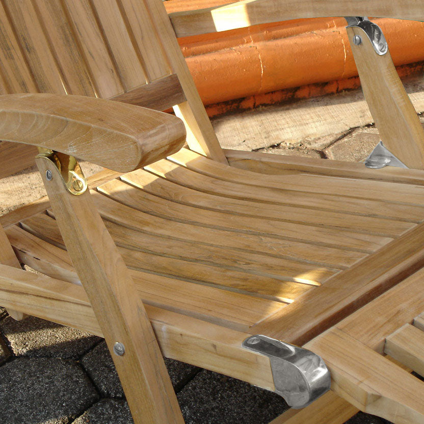 Elegance Deckchair Teak Edelstahl