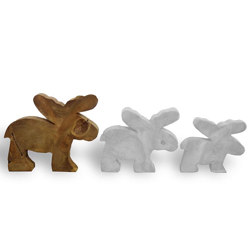 Teak moose large - approx. 31 cm