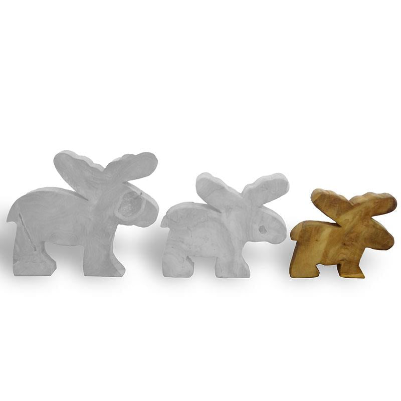 Teakwood moose small - approx. 21 cm