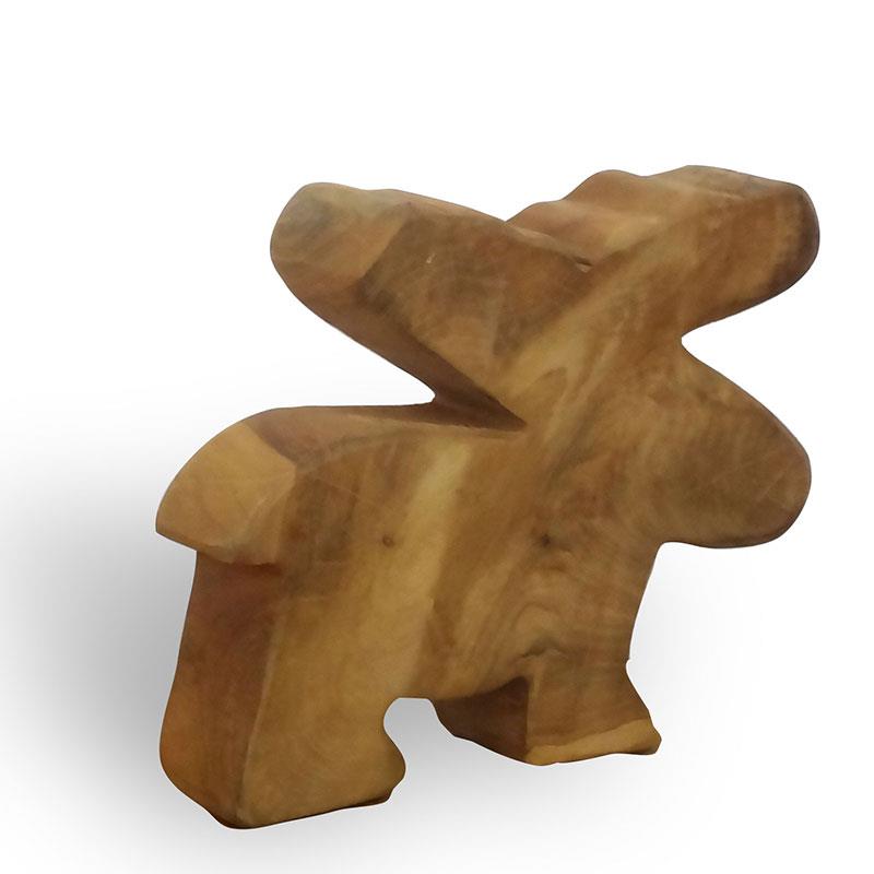 Teakwood moose small - approx. 21 cm