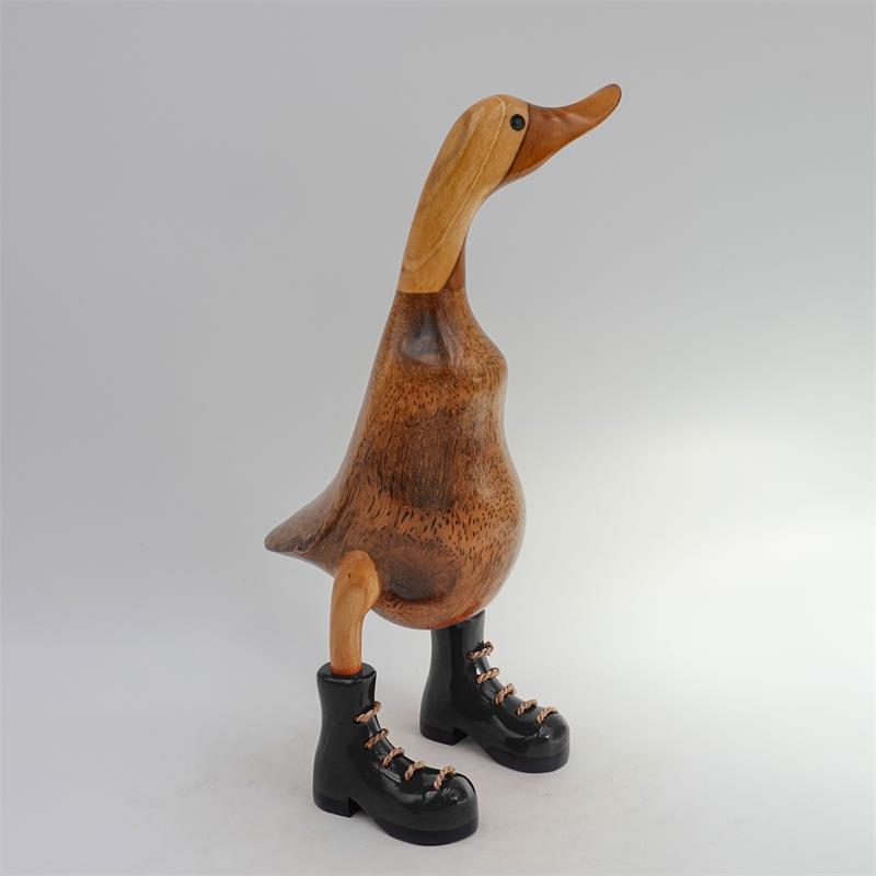 Duck »Chiara« - medium brown upright with black shoes