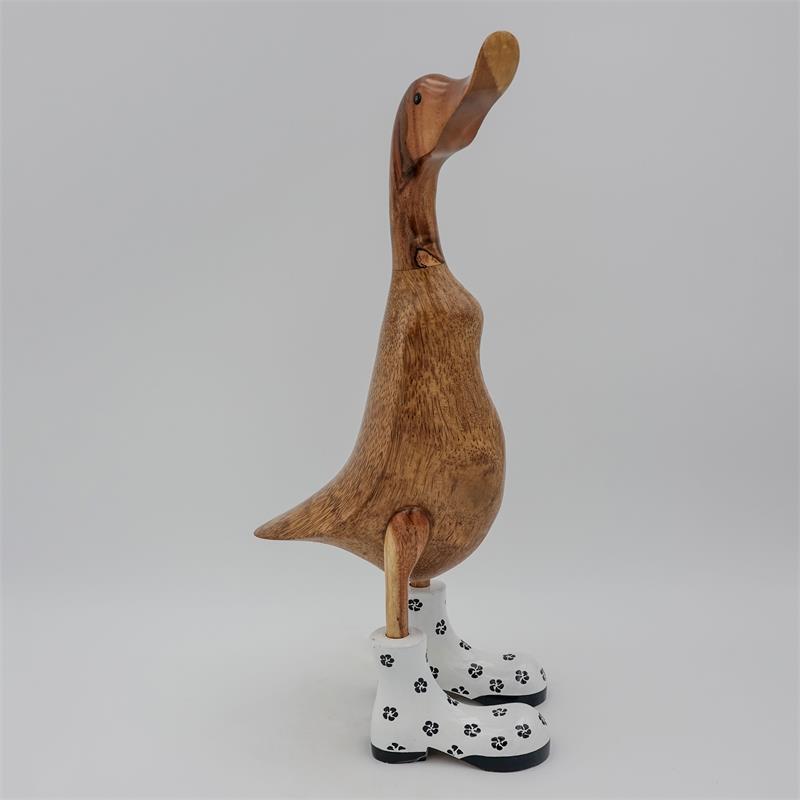 Duck »Indira« - large brown upright with white flower shoes