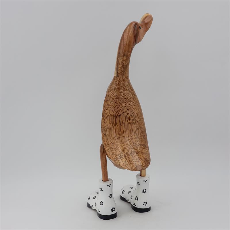 Duck »Indira« - large brown upright with white flower shoes