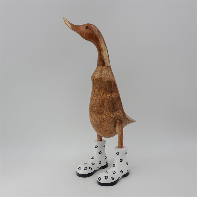 Duck »Indira« - large brown upright with white flower shoes