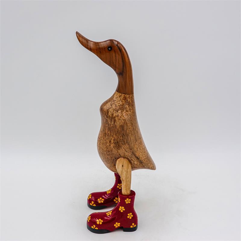 Duck »Felicia« medium brown upright red with yellow flowers
