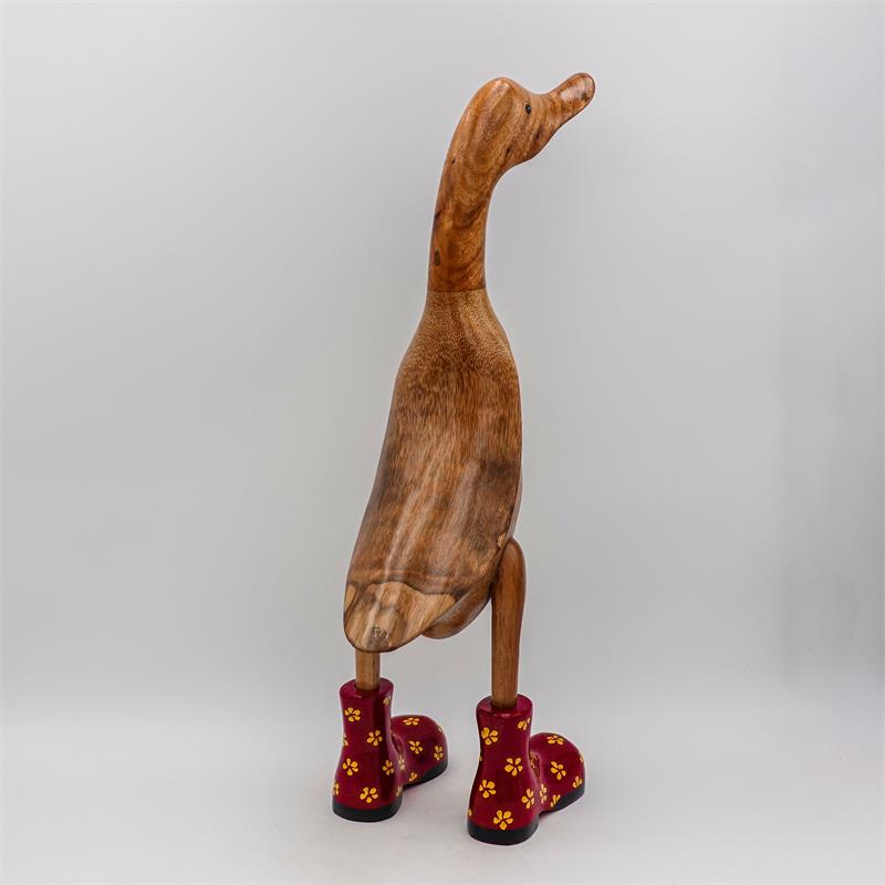 Canard « Frauke » énorme rouge beige-brun avec des fleurs