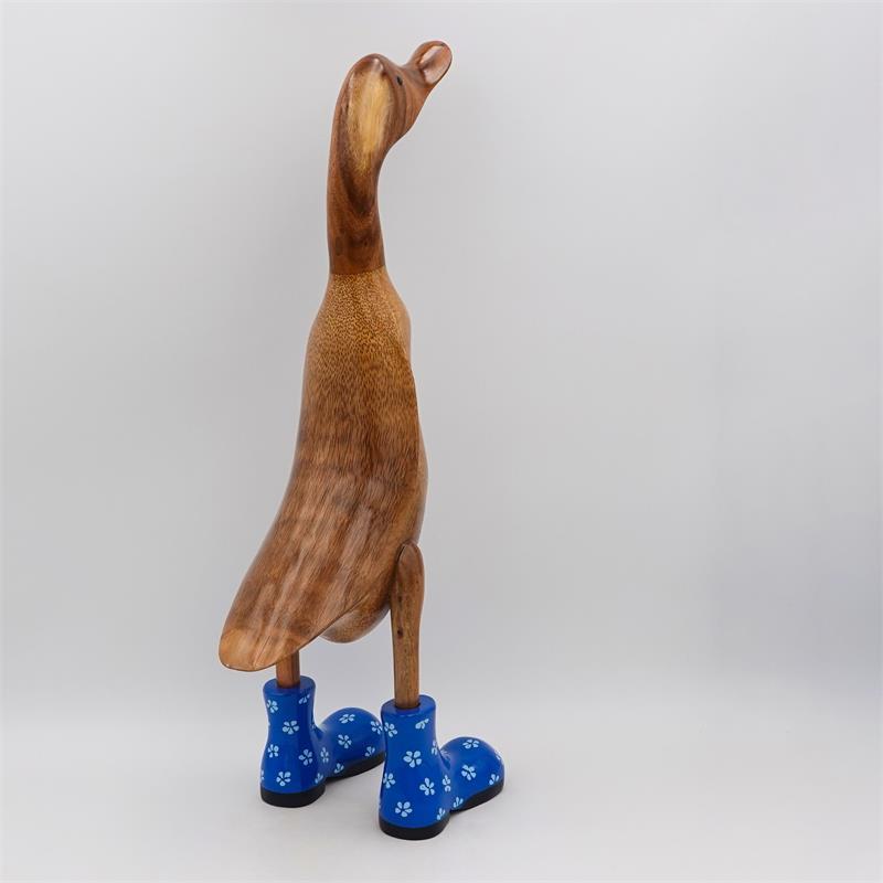 Duck »Ronja« giant beige-brown blue with flowers