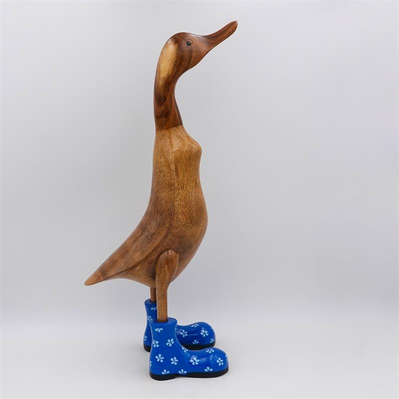 Duck »Ronja« giant beige-brown blue with flowers