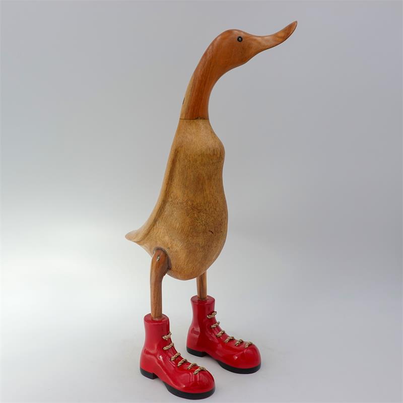 Canard "Carmen" - grandes chaussures montantes rouges marron