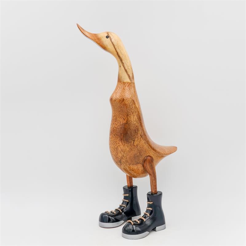 Duck »Wilfried« - large brown upright with black/silver shoes