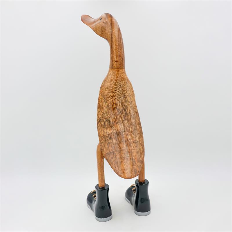 Canard « Wolfram » énorme montant beige-marron avec chaussures noir/argent