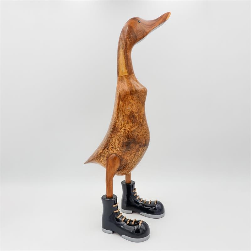 Canard « Wolfram » énorme montant beige-marron avec chaussures noir/argent