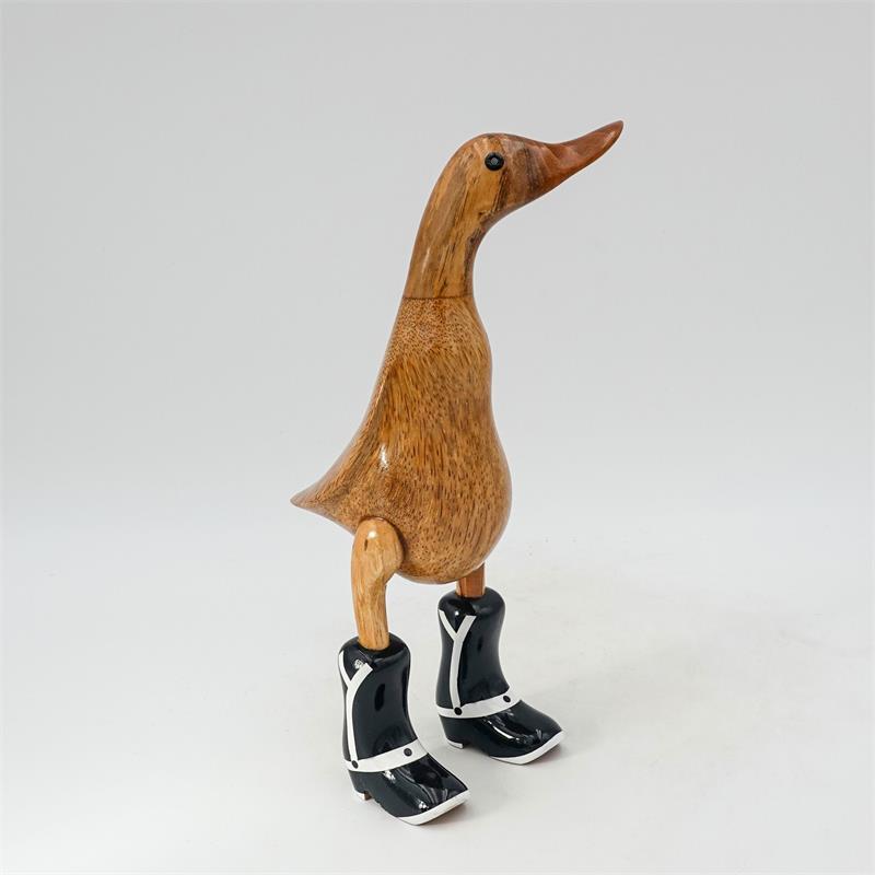 Ente Cowboy »Apaplatschka« klein braun aufrecht Cowboy schwarze Stiefel