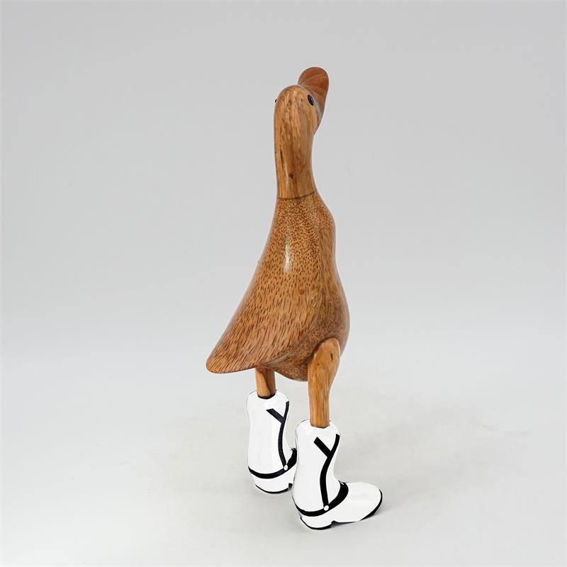 Ente Cowboy »Duck Holiday« klein braun aufrecht Cowboy weiße Stiefel