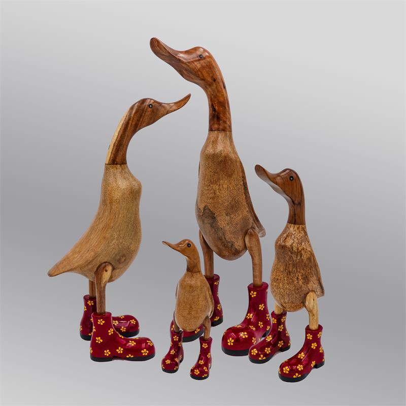 Duck »Felicia« medium brown upright red with yellow flowers