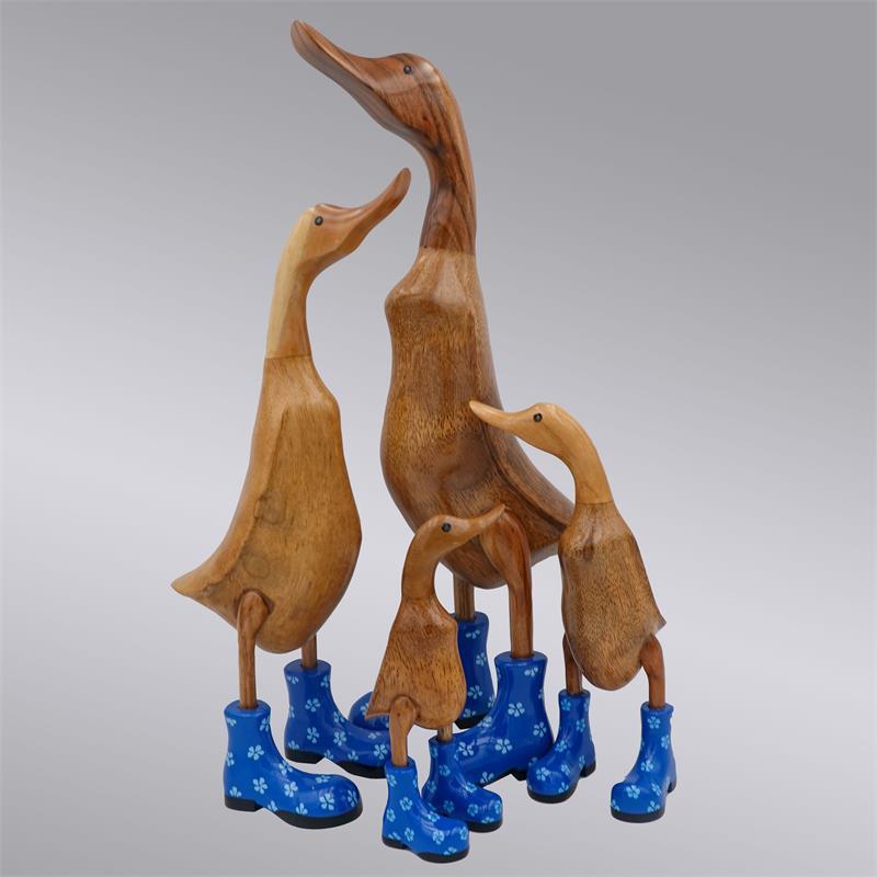 Duck »Ronja« giant beige-brown blue with flowers