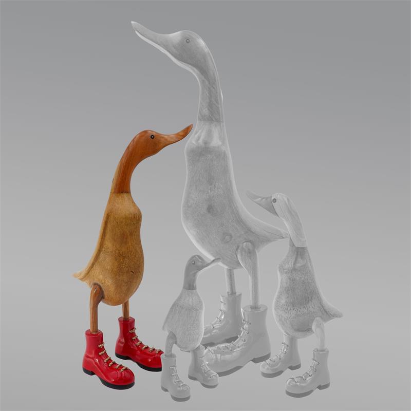 Canard "Carmen" - grandes chaussures montantes rouges marron