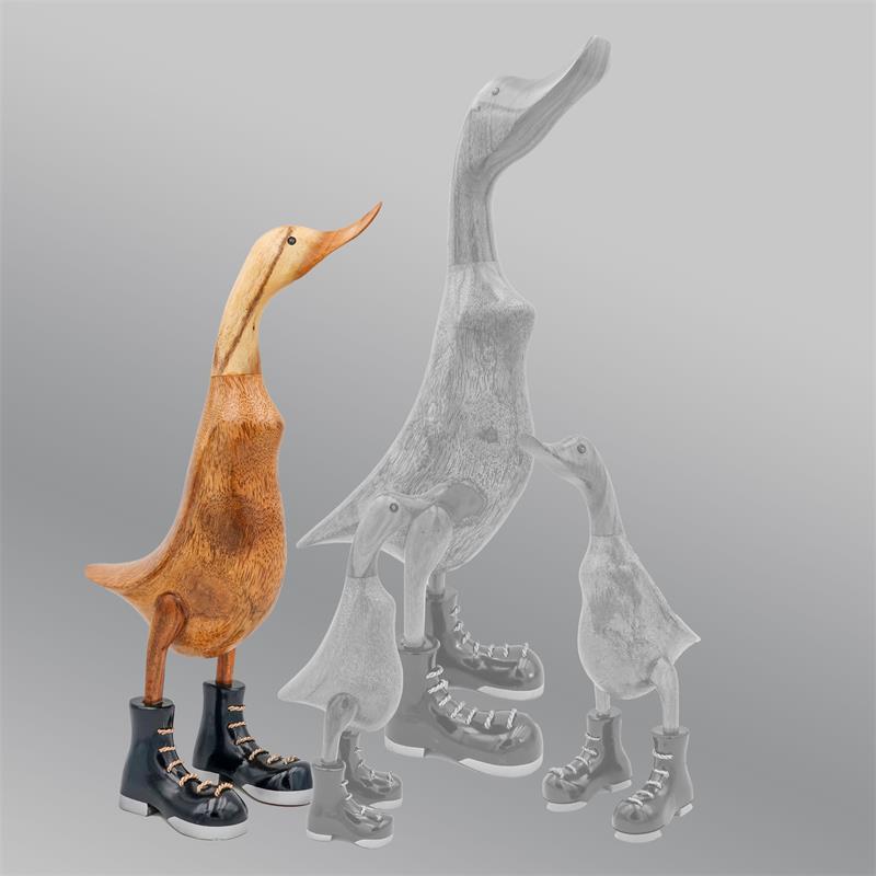 Duck »Wilfried« - large brown upright with black/silver shoes