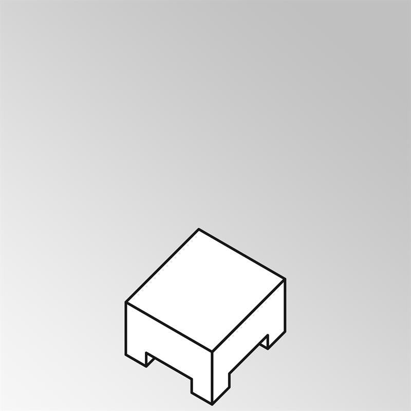 FLEXI Lounge side table square 55x55x29 cm wicker lounge