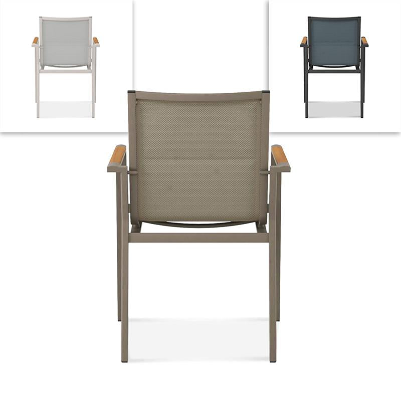 Gazelig Stapelstuhl 60 x 64 x 88 cm Aluminium und Batyline