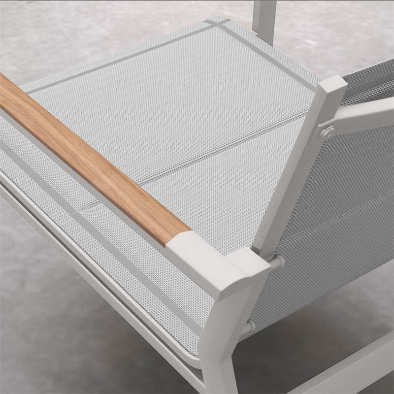 Gazelig Sessel 1 Sitzer 70 x 77x 80cm Aluminium und Batyline