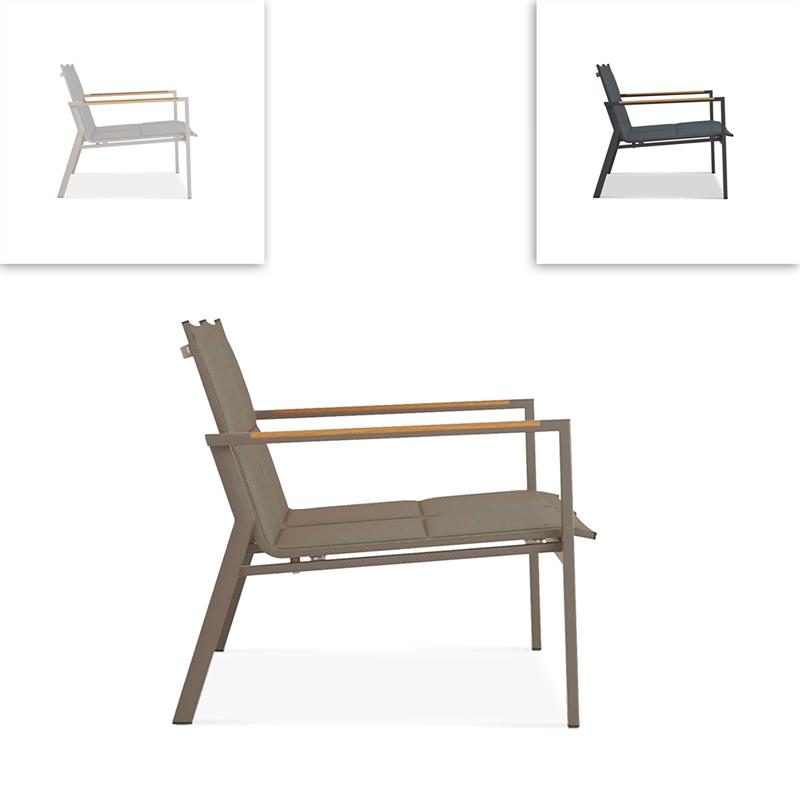 Canapé Gazelig 2 places 124,7 x 77 x 80 cm aluminium et Batyline